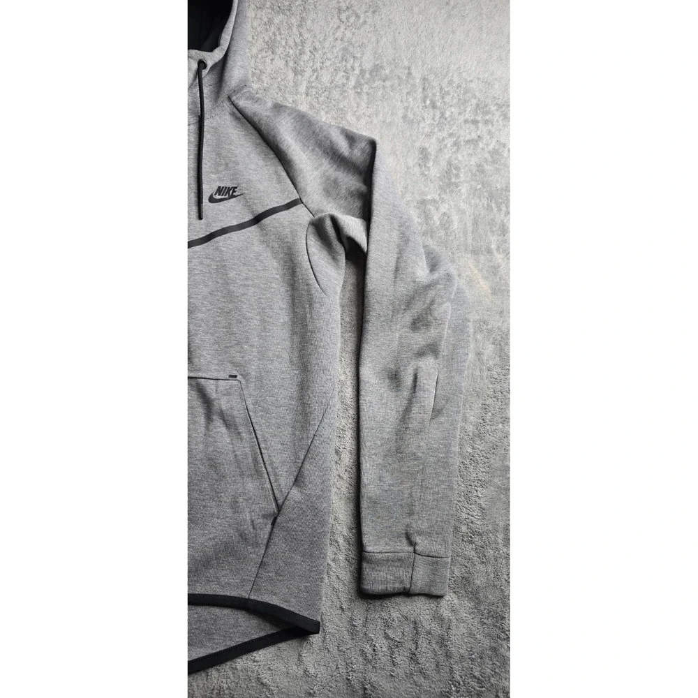 Nike Tech Fleece Windrunner Mens Medium Full Zip Hoodie Heather Gray 805144-091